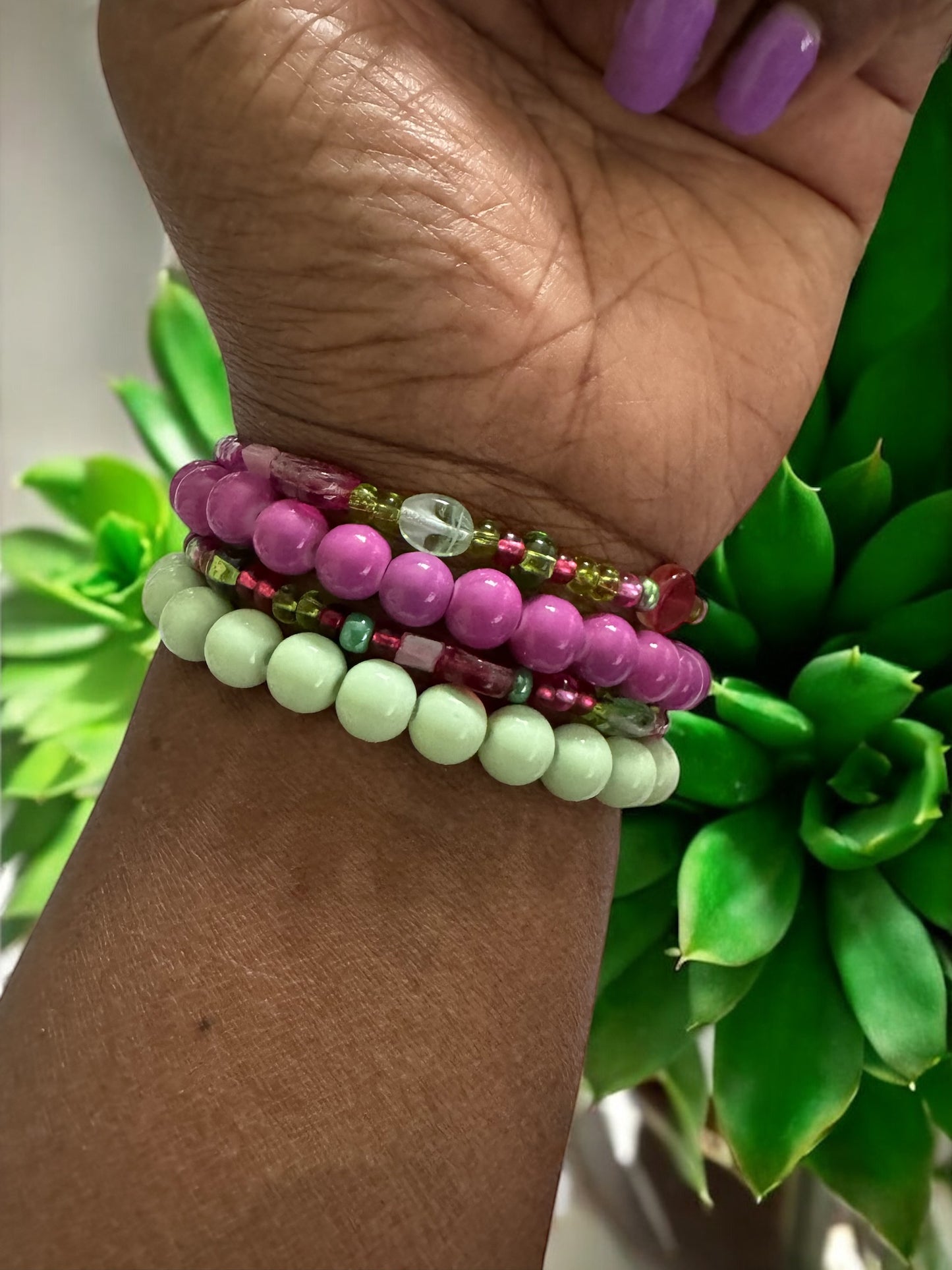 Zenya Bracelet in Pink Garden