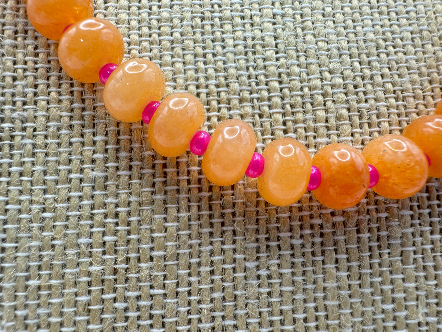 Raspberry Sunset Gemstone Necklace