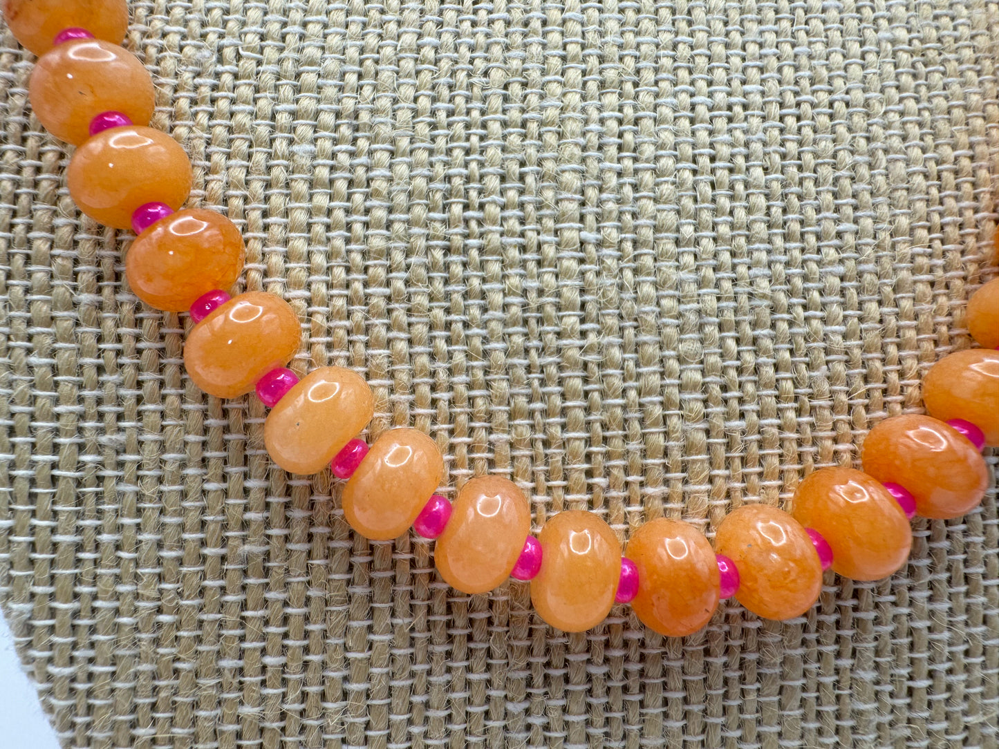Raspberry Sunset Gemstone Necklace