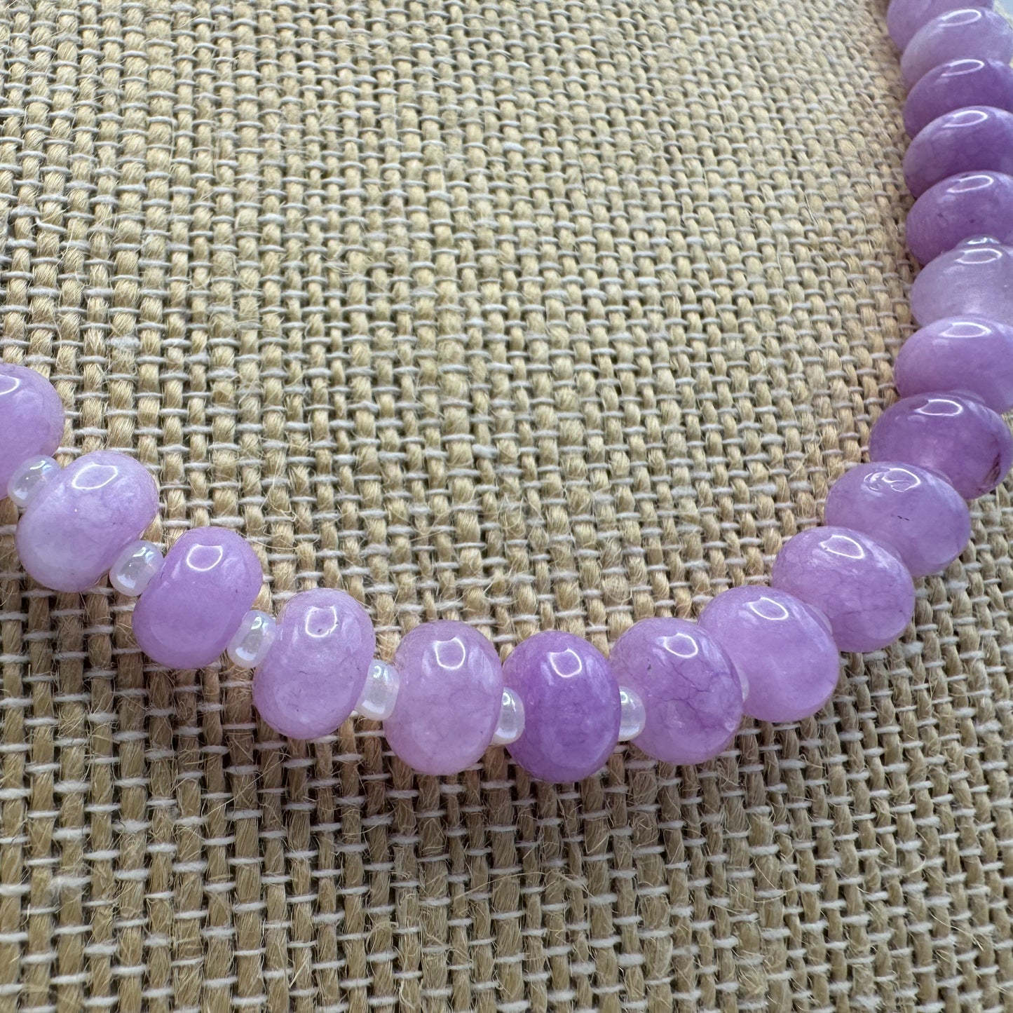 Lavender Sugar Gemstone Necklace