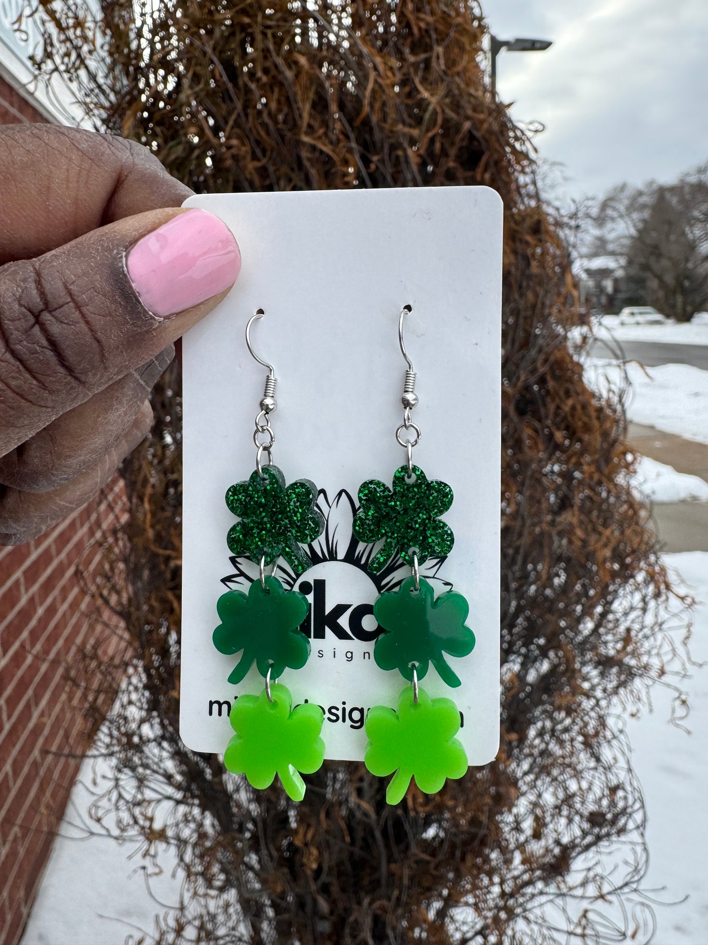 Lucky Layers Shamrock Earrings