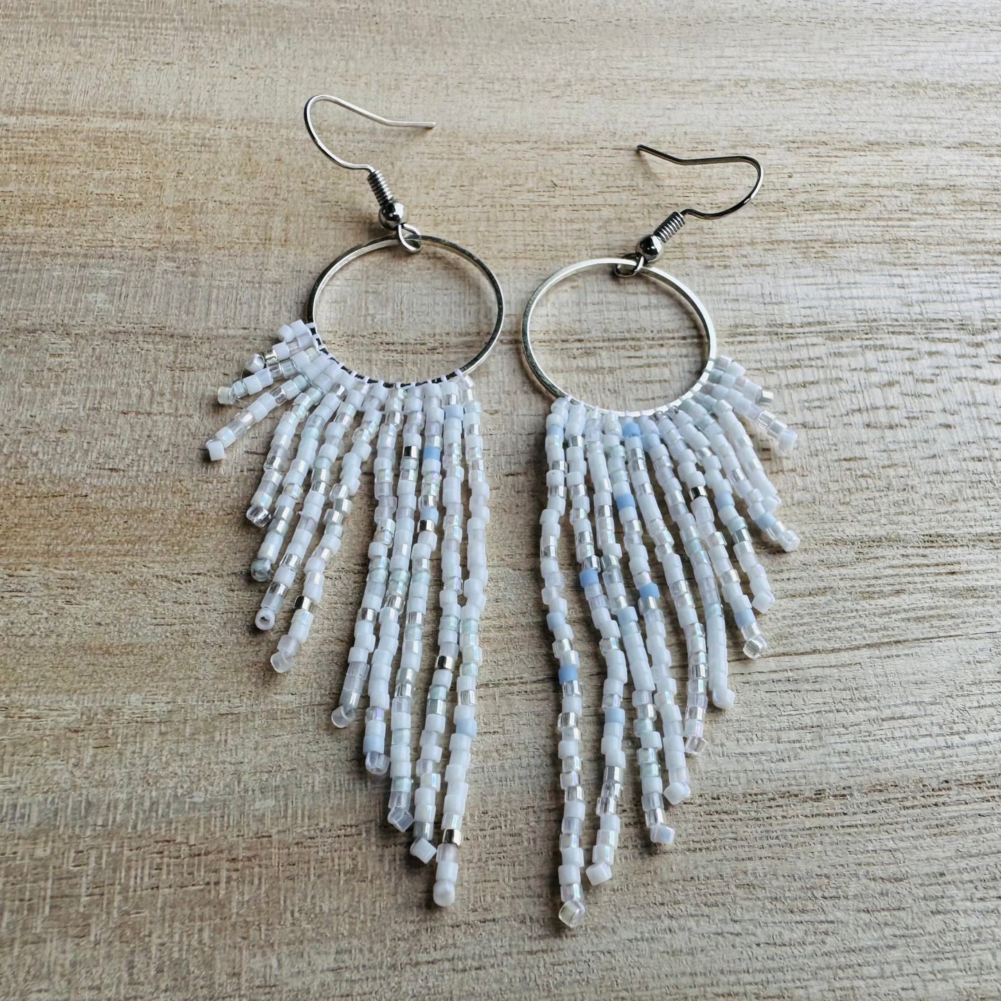 Holiday Sparkle Hoop Fringe Earrings in Winter Wonders