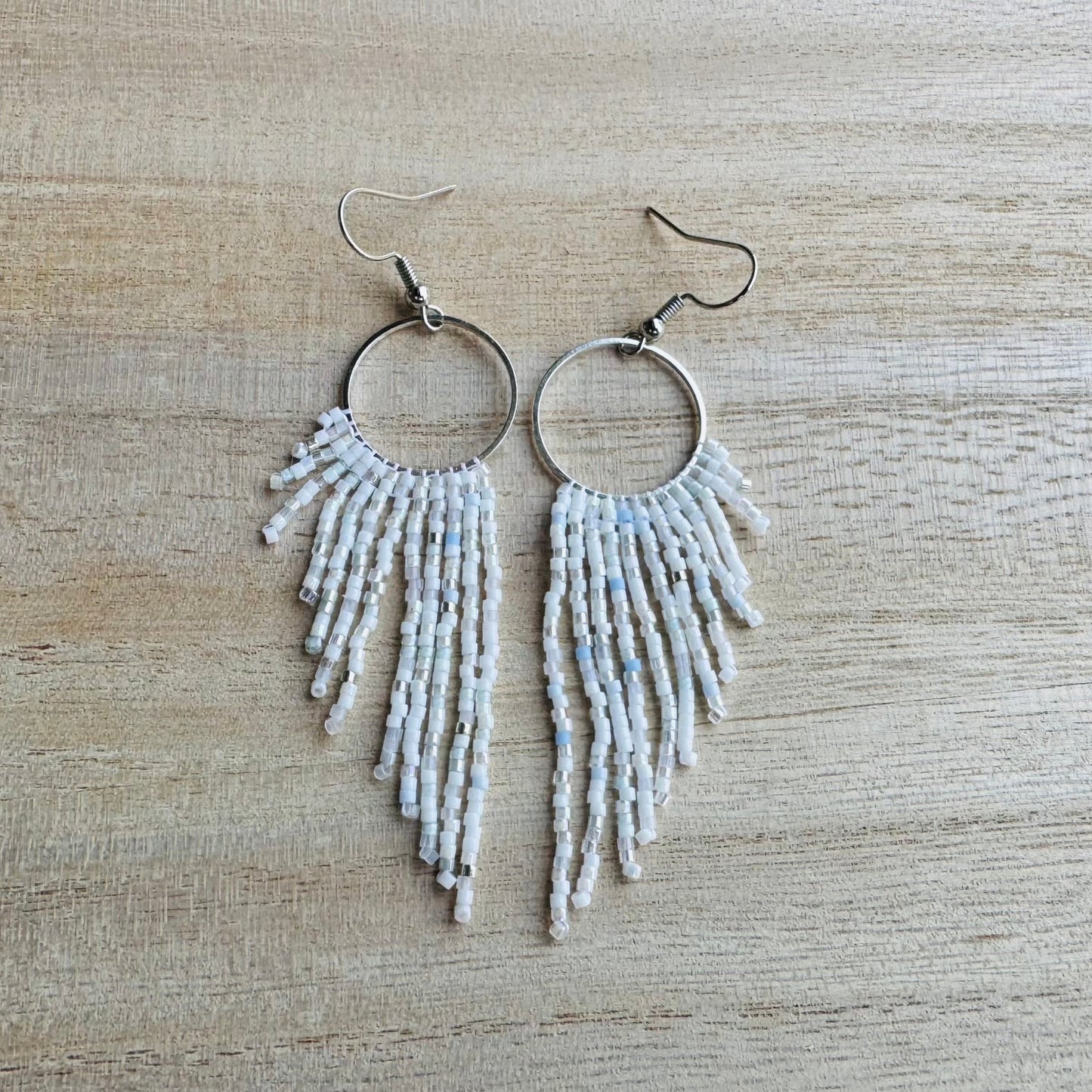Holiday Sparkle Hoop Fringe Earrings in Winter Wonders