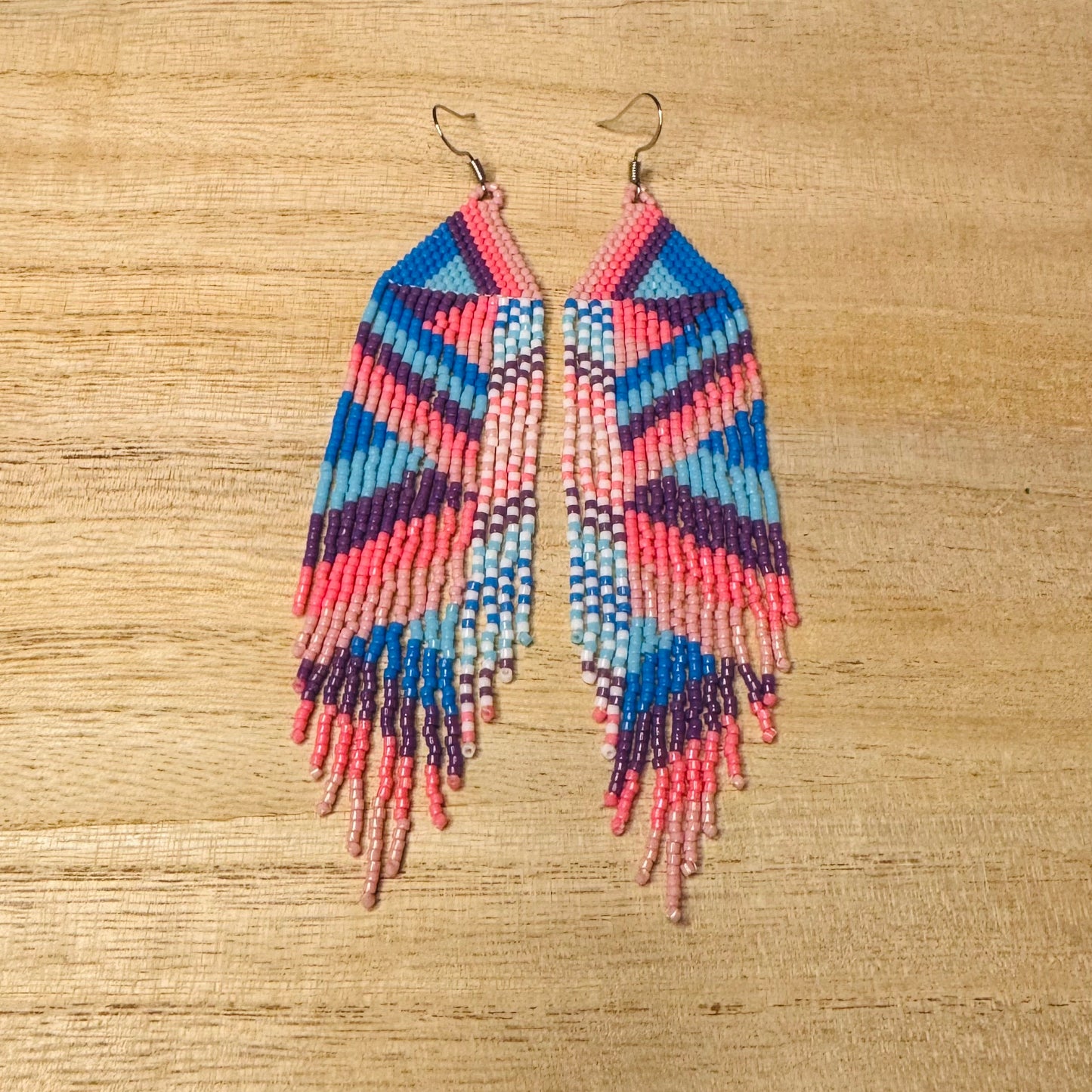 Violet Spirit Fringe Earrings