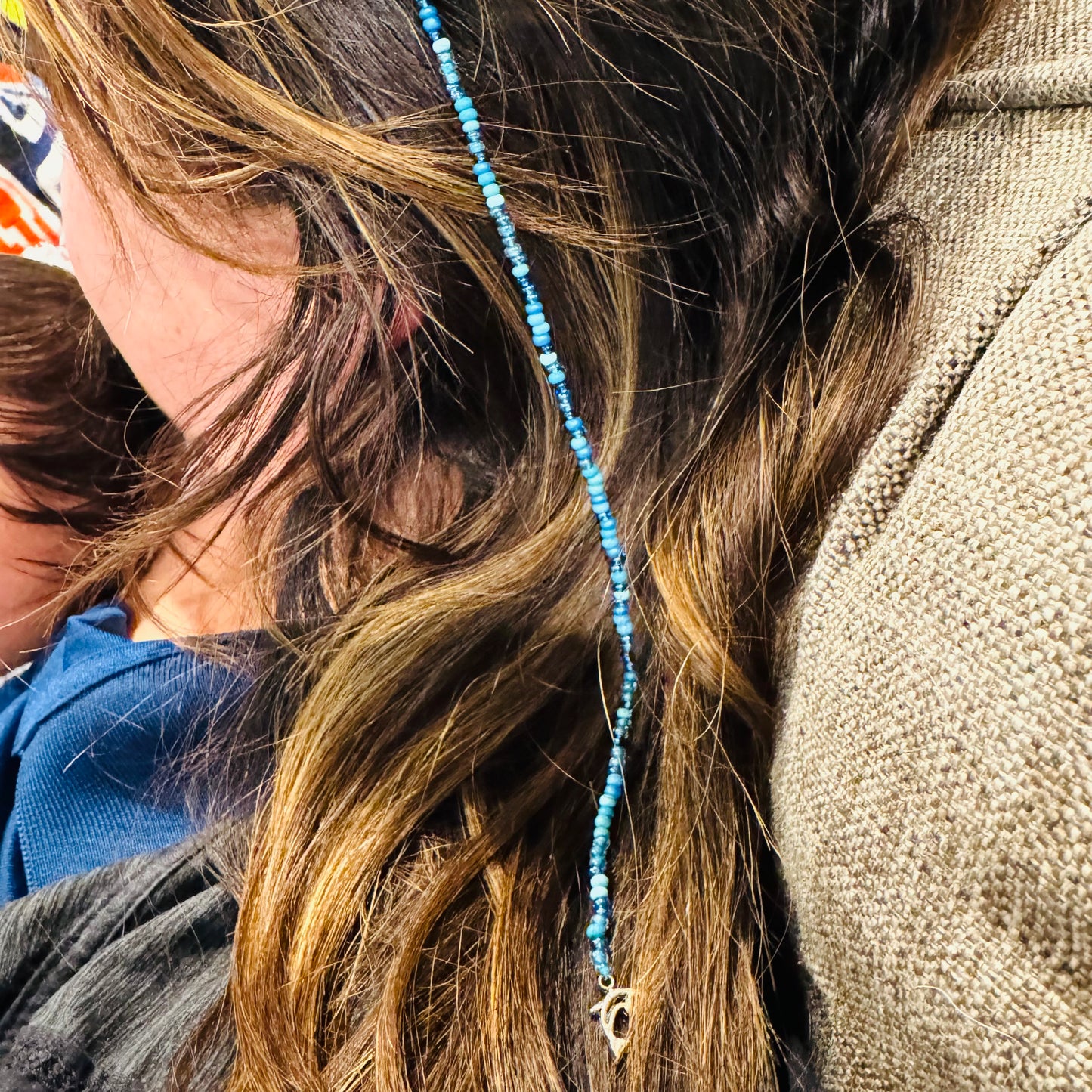 Southwestern Lilac Beaded Hair Clip