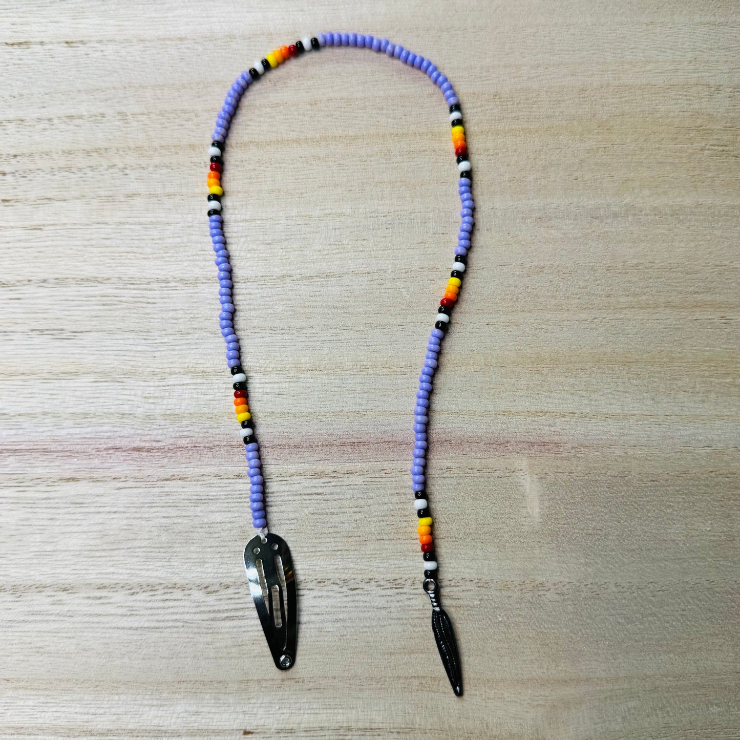 Southwestern Lilac Beaded Hair Clip