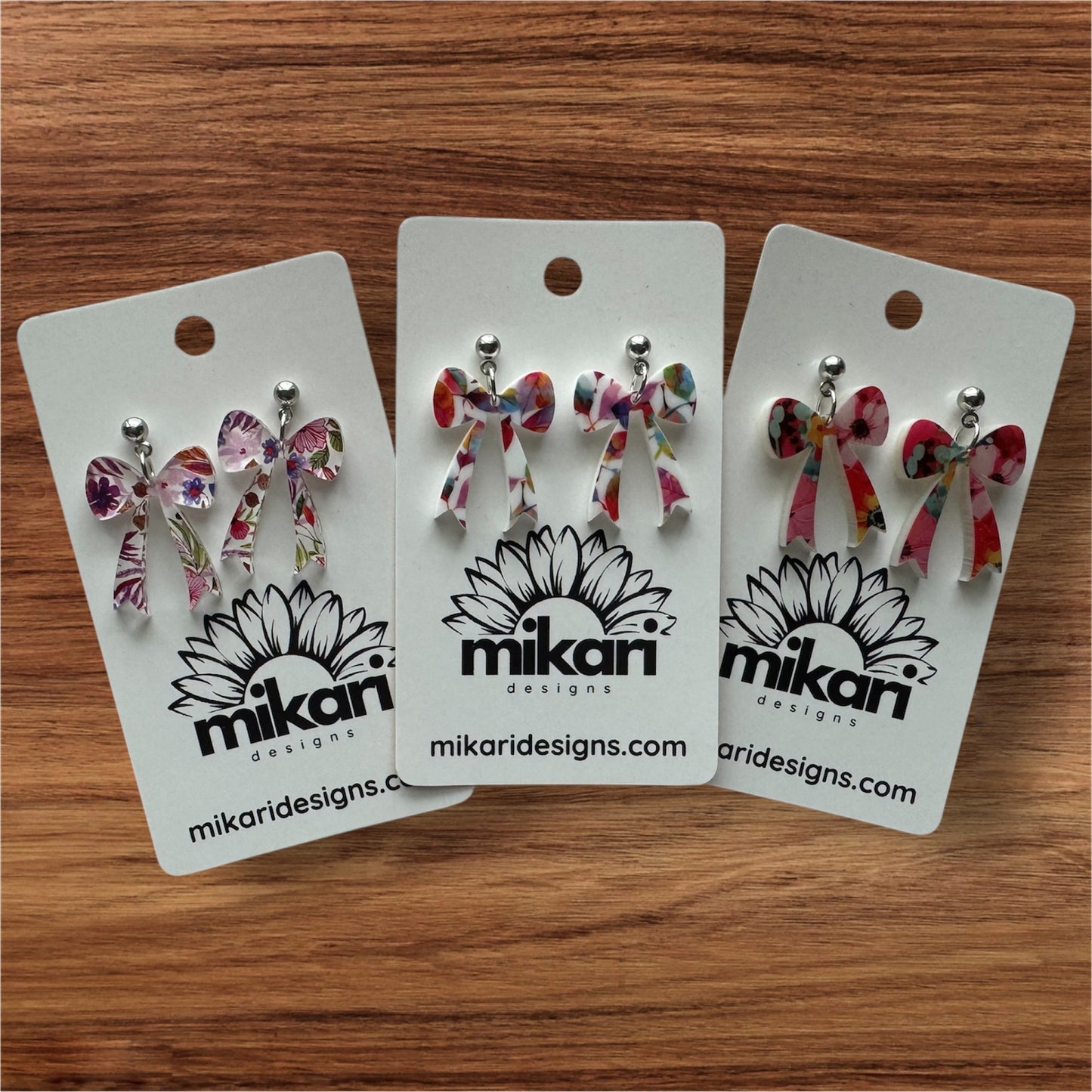 Jovie Bow Earrings in Lilac Garden