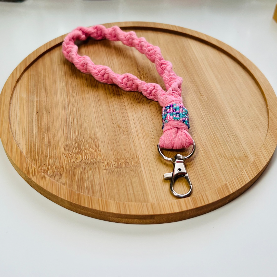 Mermaid and Pink Keychain Wristlet