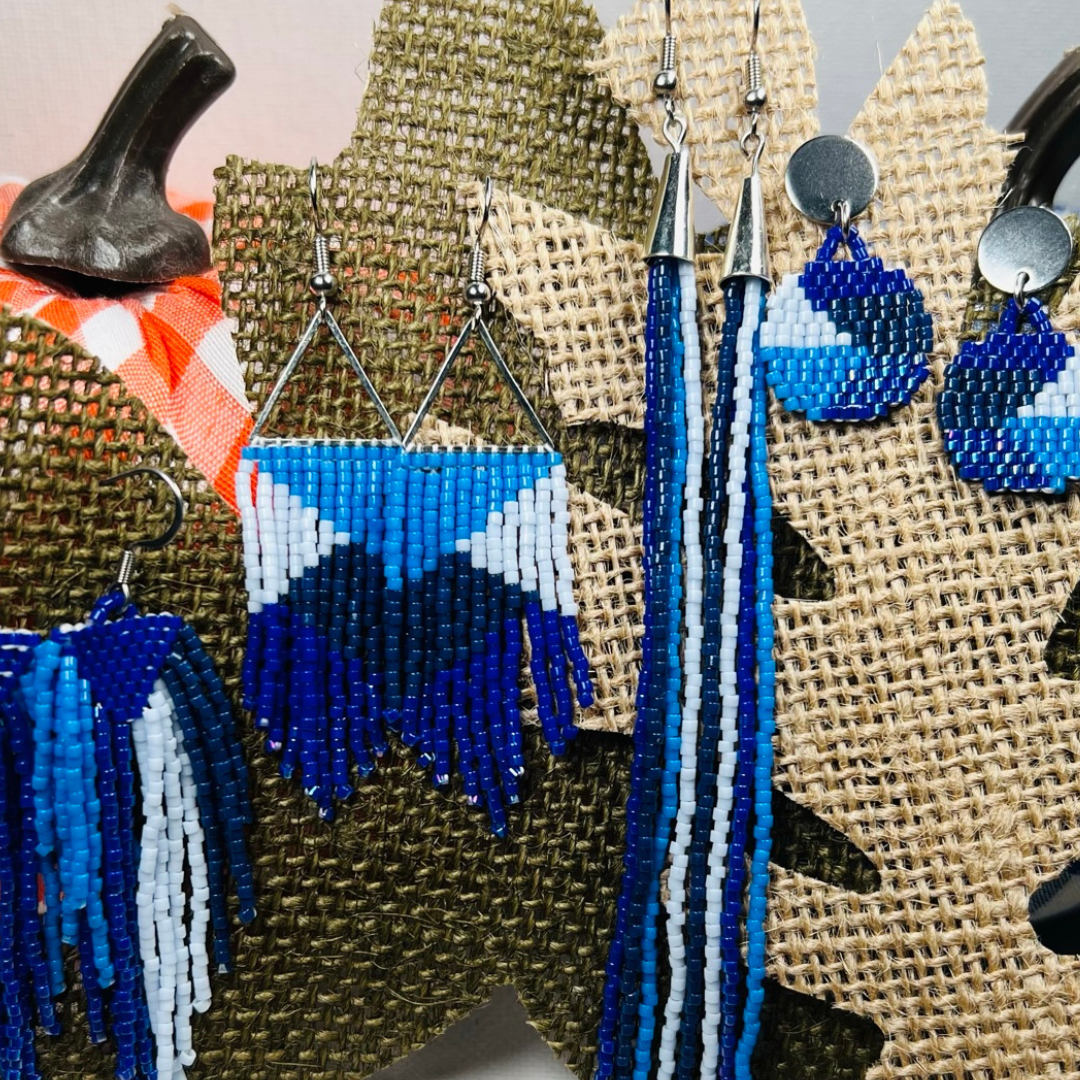 Tihana Earrings in Blue Denim