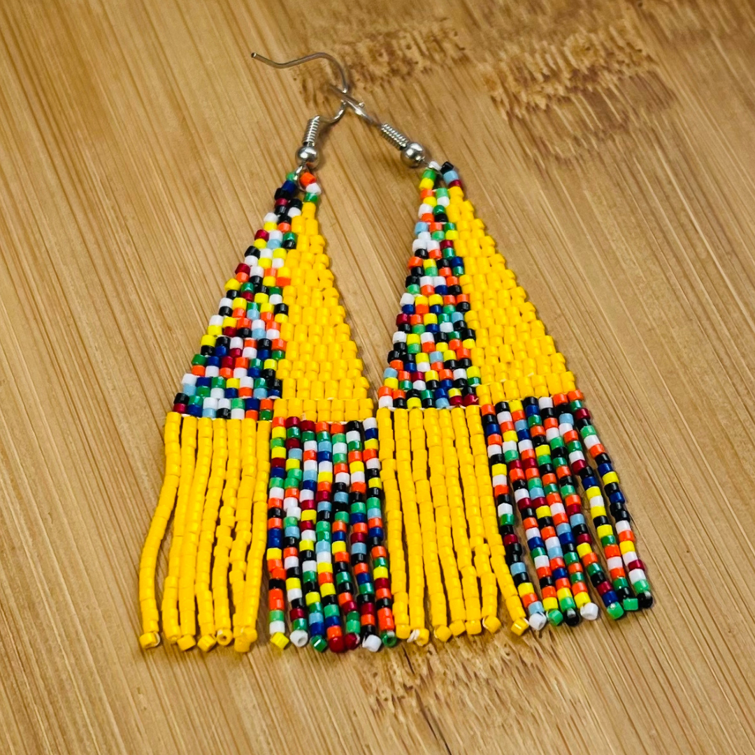 Ola Fringe Earring in Yellow