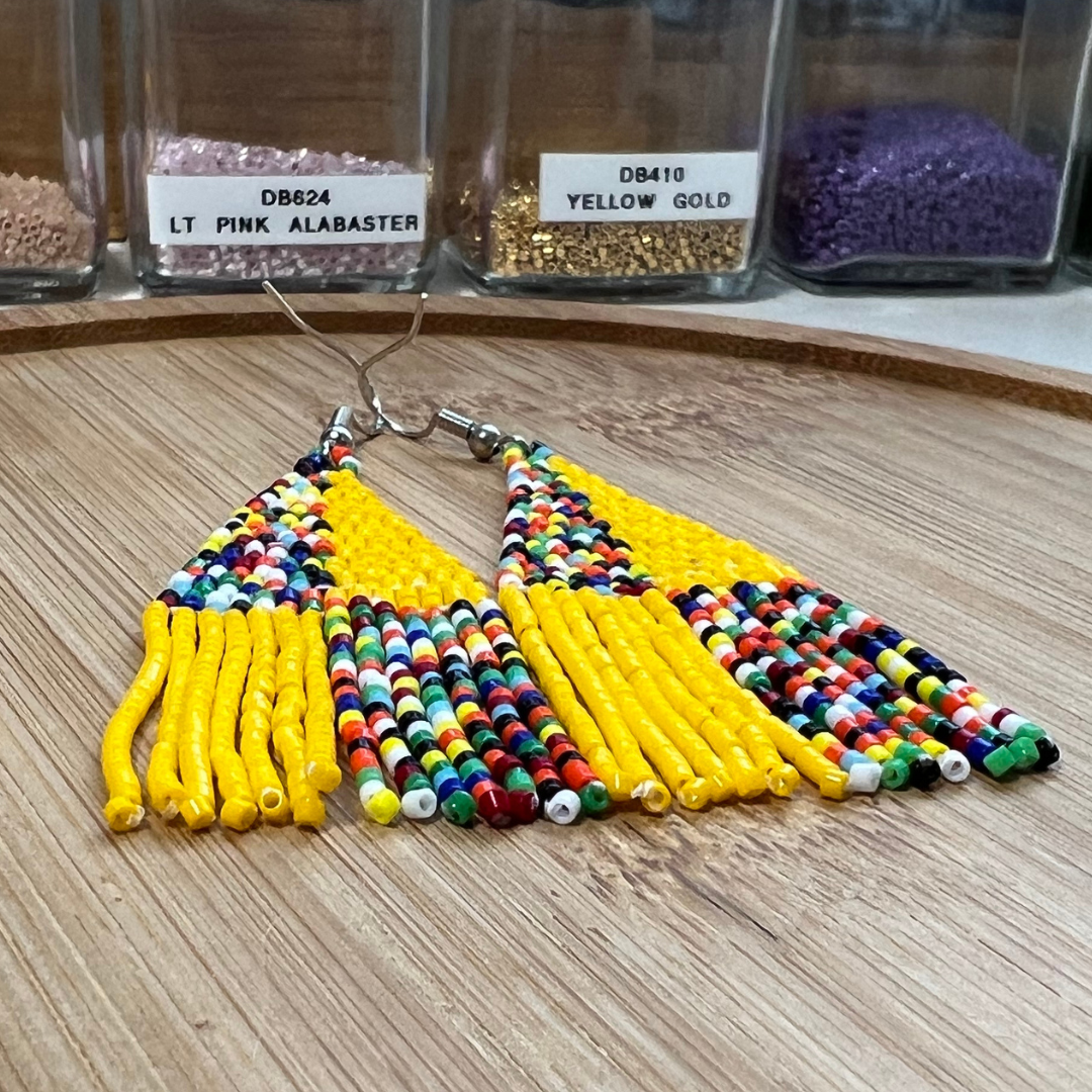 Ola Fringe Earring in Yellow