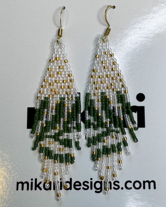 Celeste Fern Crystal Beaded Earrings