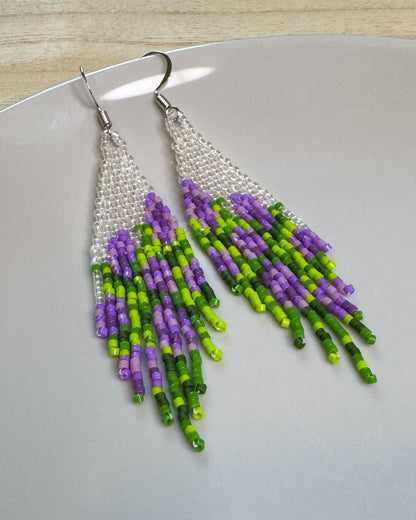Lavender Rae Crystal Beaded Earrings