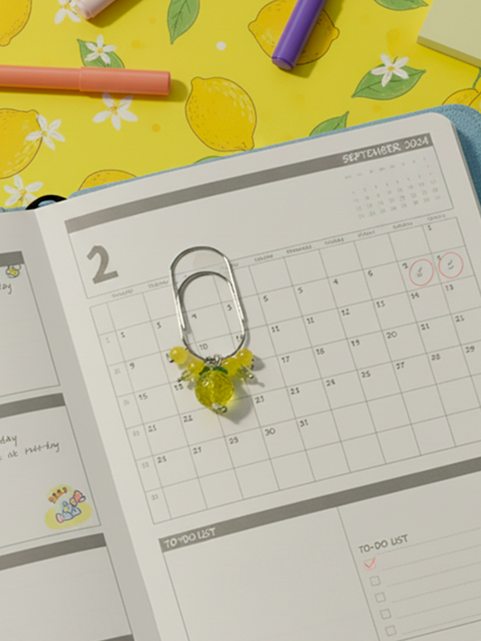 Lemonade Planner Clip Bookmark