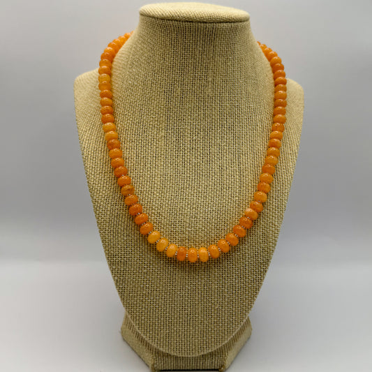 Orange Burst Gemstone Necklace