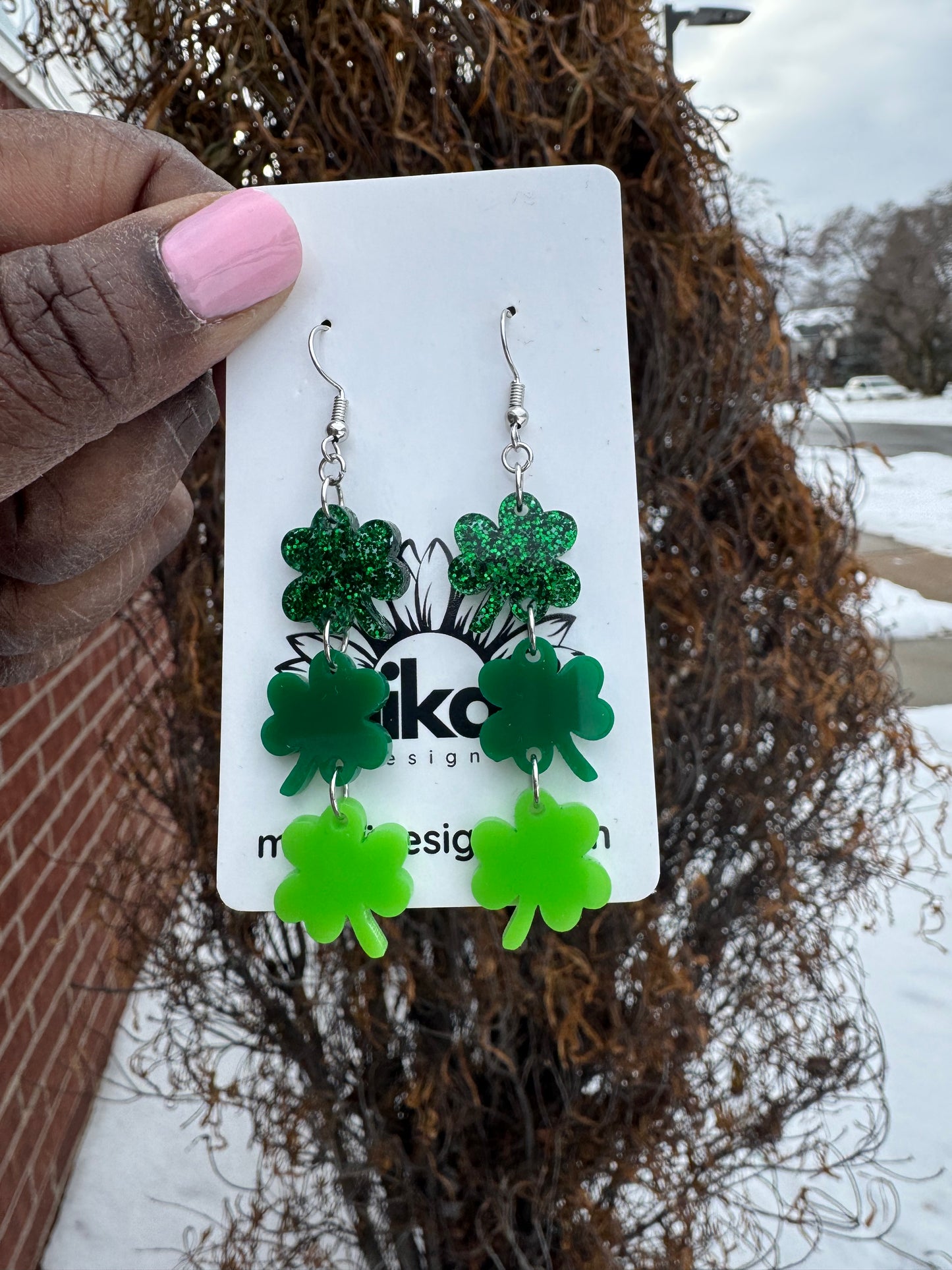 Lucky Layers Shamrock Earrings