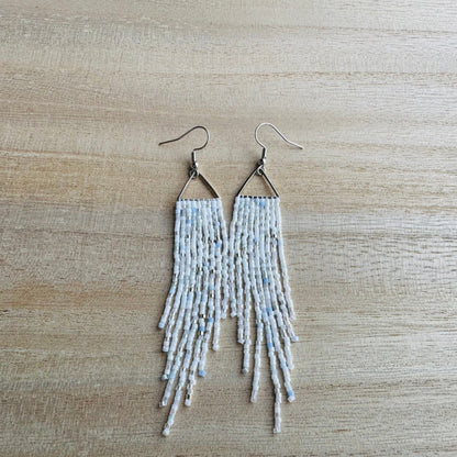 Holiday Sparkle Triangle Fringe Earrings in Winter Wonders