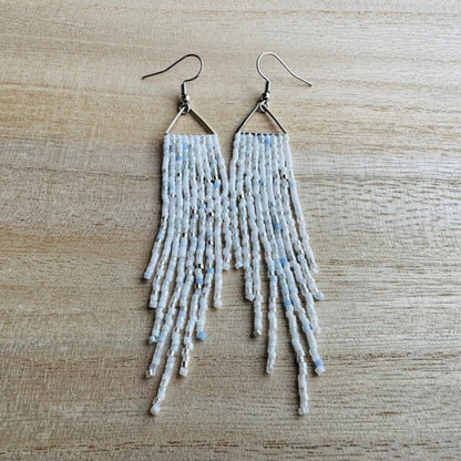 Holiday Sparkle Triangle Fringe Earrings in Winter Wonders