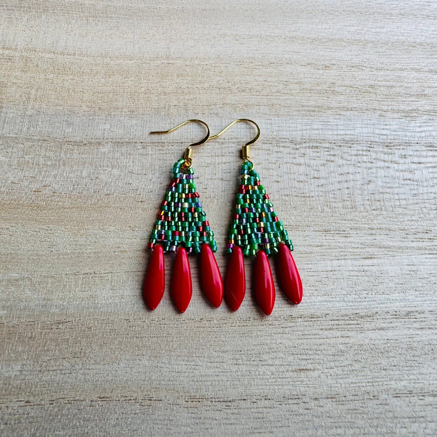 Holiday Sparkle Mini Red Fringe Earrings in Merry & Bright