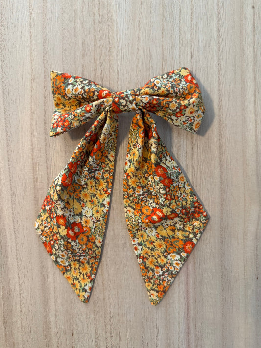 Lila Bow Barrette in Autumn Ember