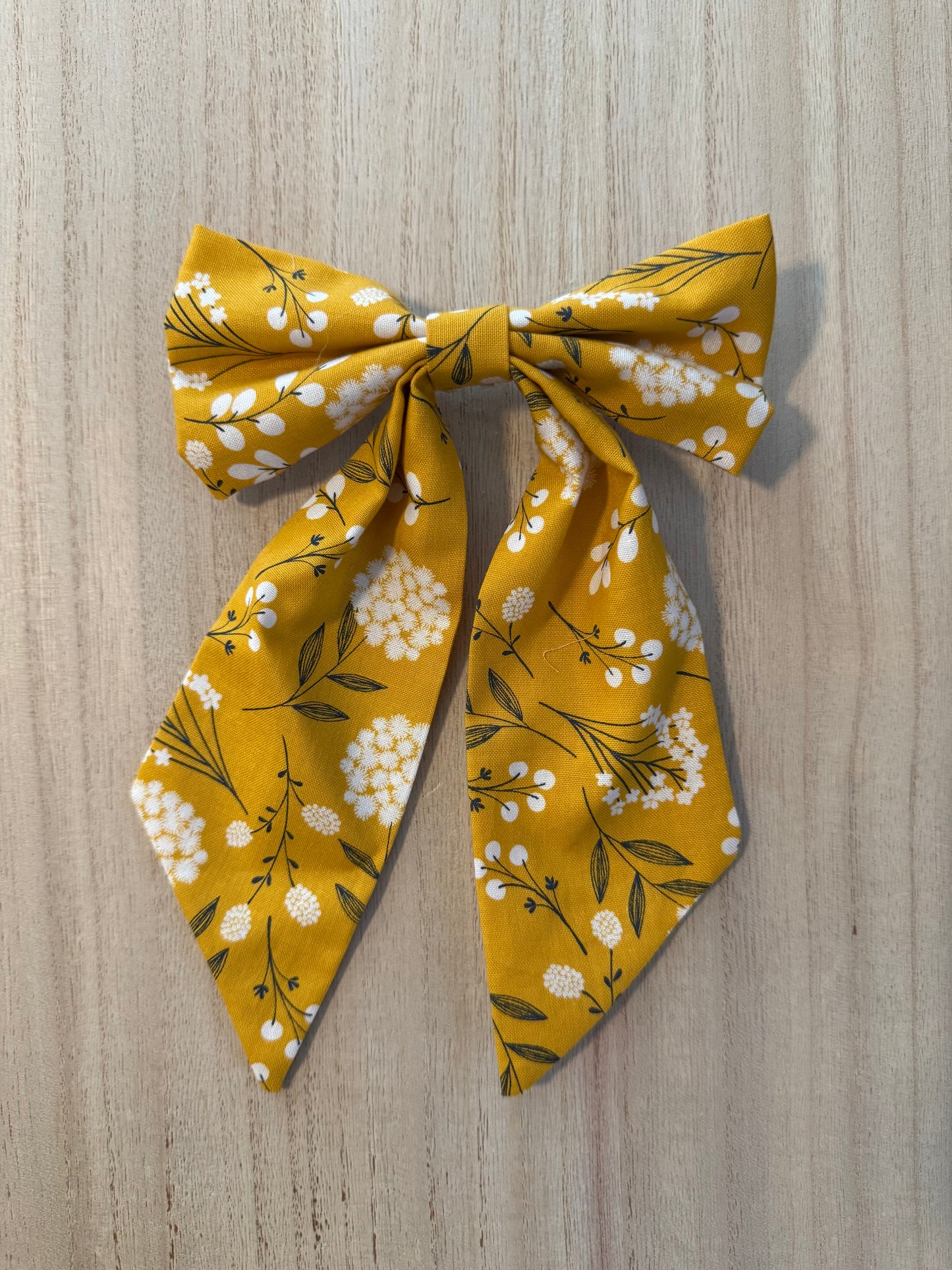 Lila Bow Barrette in Golden Bloom