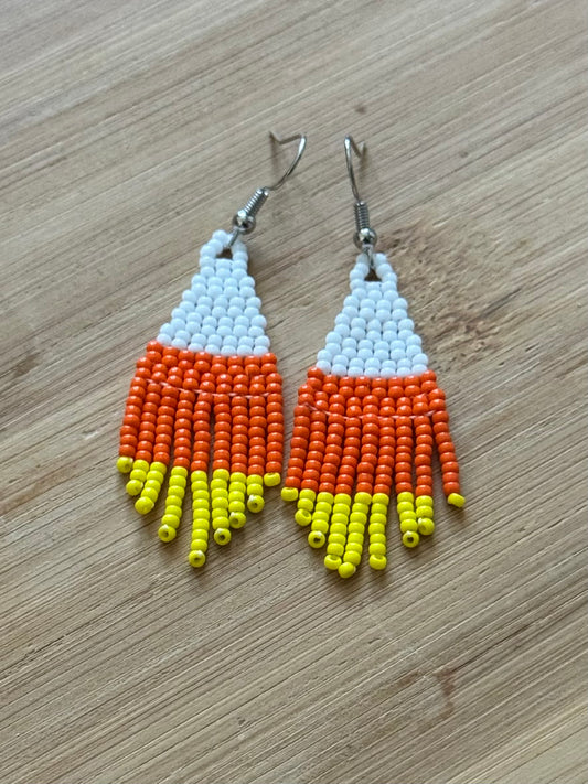 Mini Muse Earrings in Candy Corn