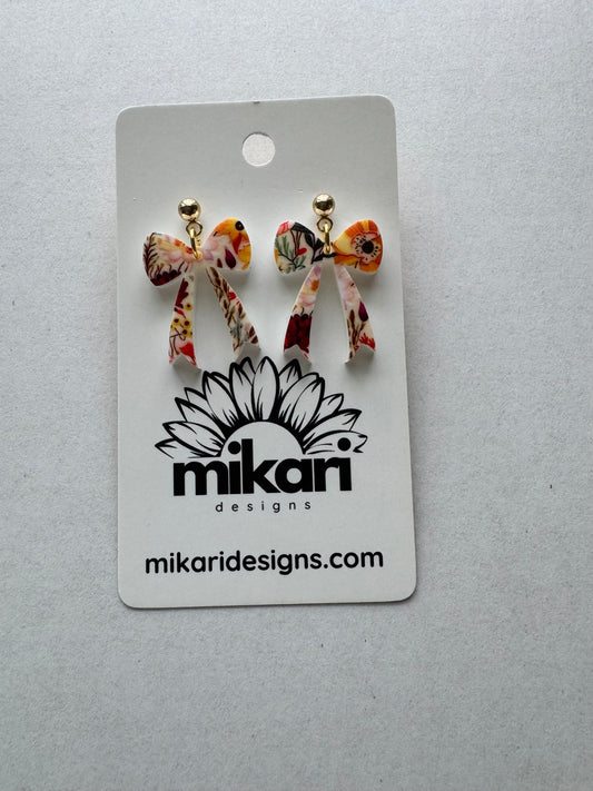 Jovie Bow Earrings in Autumn Blossom