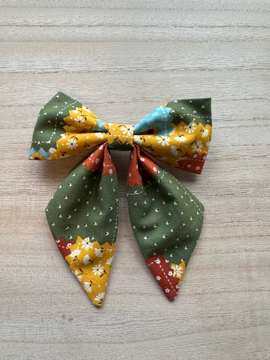 Nola Bow Barrette in Harvest Meadow