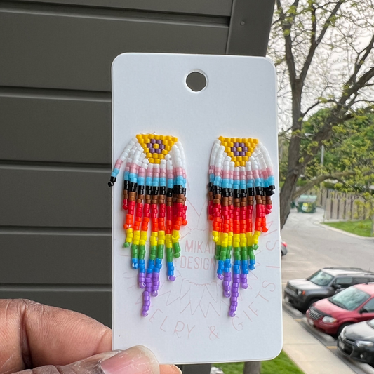 Pride 23 Fringe Stud Earrings (Made to Order)