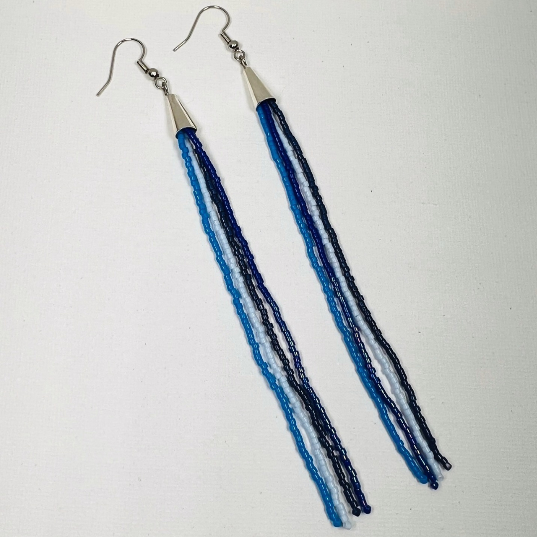 Loa Earrings in Blue Denim