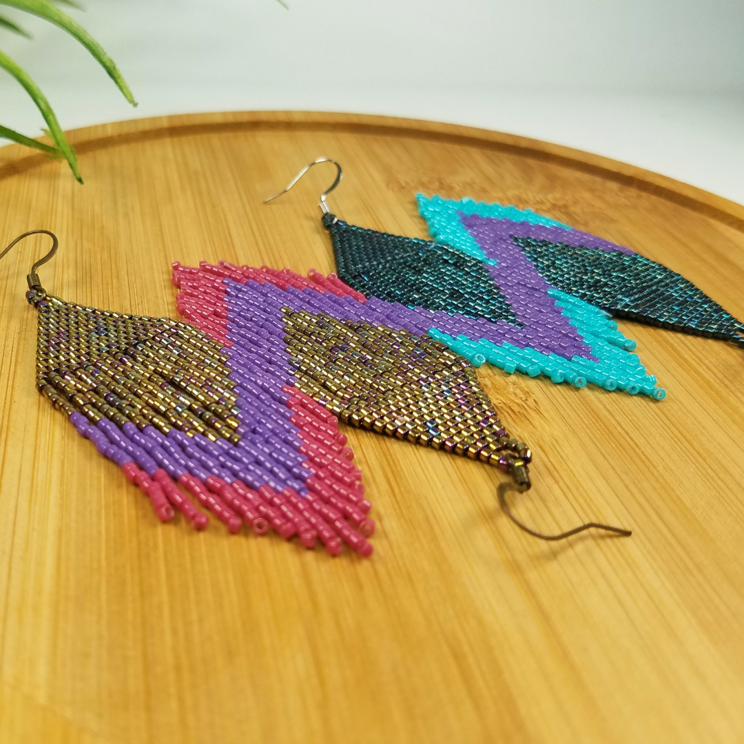 Phaedra Fringe Earrings in Pink