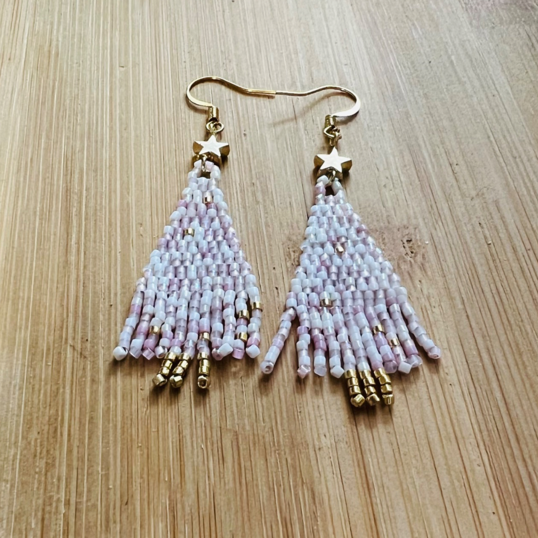 Holiday beaded outlet earrings