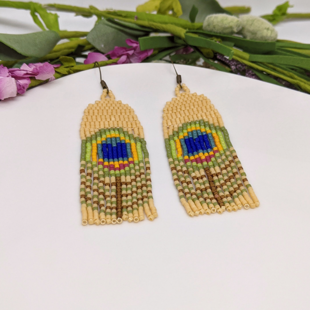 Custom Beaded Fringe Earrings